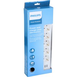 Philips SPN3052W/10 socket extension cord 5 sockets with switch 2 x USB 3.0m