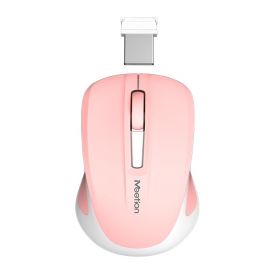 Silent Mini 2.4G Οπτικό Ασύρματο Ποντίκι (Ροζ)