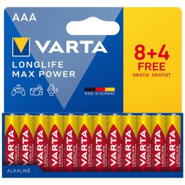 Varta Longlife Max Power Αλκαλική Μπαταρία AAA B8+4