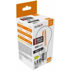 Avide LED Λάμπα Filament Σφαίρα 4.9W E27 A60 NW 4000K Super High Lumen