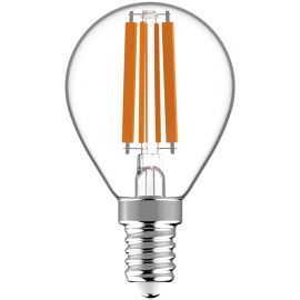 Avide LED Filament Σφαιρική 6.5W E14 Θερμό 2700K Υψηλής Φωτεινότητας