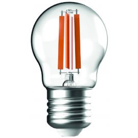Avide LED Filament Σφαιρική 6.5W E27 Θερμό 2700K Υψηλής Φωτεινότητας