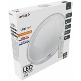 Avide LED Ceiling Lamp Oyster Pandora-CCT (ALU) 48W (24+24) with remote
