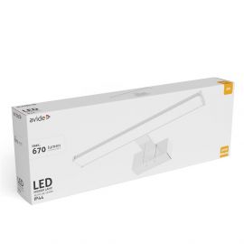 Avide LED Τετράγωνο Φωτιστικό Καθρέφτη Chrome Alu 400mm NW 4000K 8W IP44