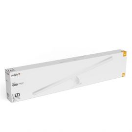 Avide LED Τετράγωνο Φωτιστικό Καθρέφτη Chrome Plastic 600mm NW 4000K 8W IP44