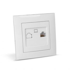 Entac Arnold Recessed wall LAN socket Cat5 White