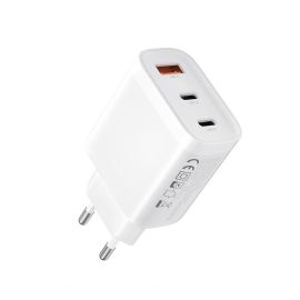 XO L117 (EU) PD/QC (2USB-C+1USB-A) Φορτιστής Γρήγορης Φόρτισης