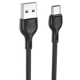 XO NB200 2.1A USB Καλώδιο TypeC 1.0μ Μαύρο