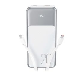 XO PR249 USB-C / USB-A Powerbank Γρήγορης Φόρτισης με Ψηφιακή Οθόνη Λευκό